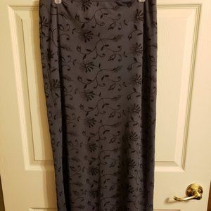 NWOT ** CHARCOAL GRAY SKIRT W/ SHEER OVERLAY